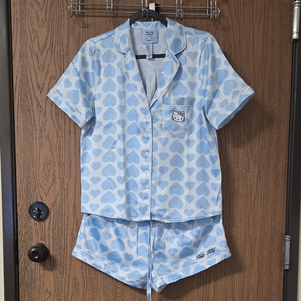 NWT Forever 21 Blue Heart Sleepwear Set